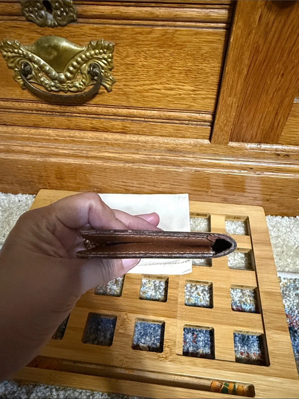 Louis Vuitton Brown Monogram Canvas Money Clip